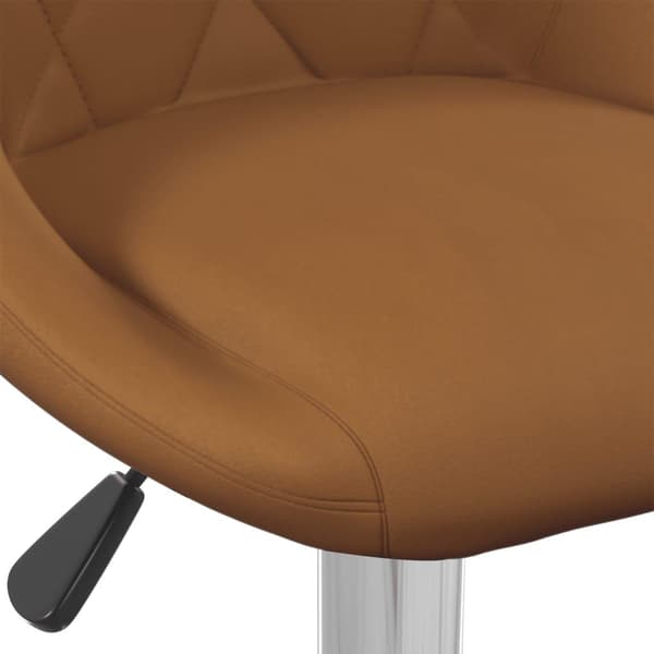 vidaXL Barstolar 2 st brun sammet Brun
