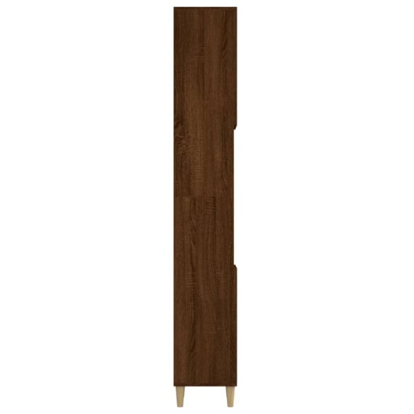 vidaXL Badrumsskåp brun ek 30x30x190 cm konstruerat trä Brun