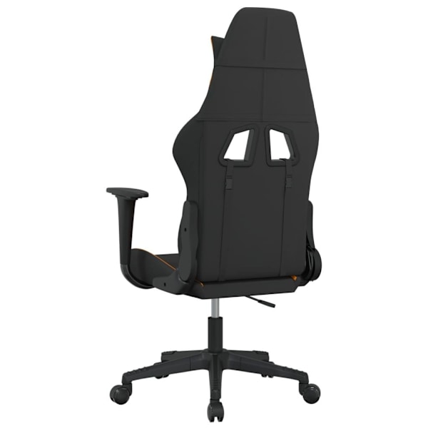 vidaXL Gamingstol med massage svart och orange tyg Gul