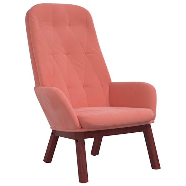 vidaXL Vilstol rosa sammet Rosa