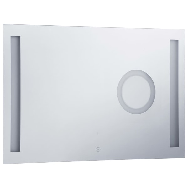 vidaXL Badrumsspegel LED med touch-sensor 100x60 cm Silver