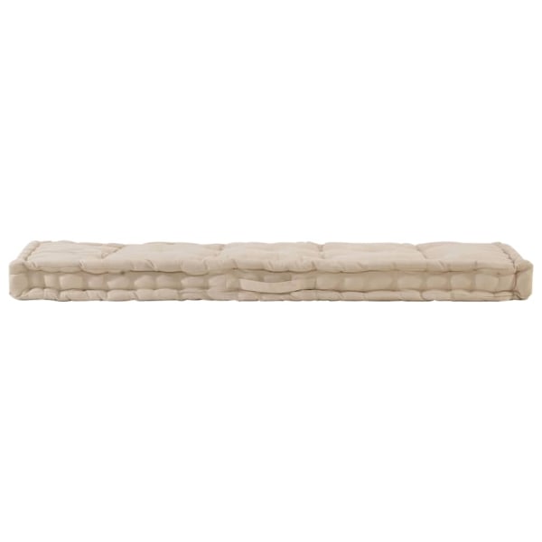 vidaXL Dyna till pallsoffa 2 st bomull beige Beige