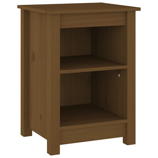 vidaXL Sängbord honungsbrun 40x35x55 cm massiv furu Brun