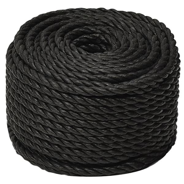 vidaXL Rep svart 14 mm 25 m polypropen