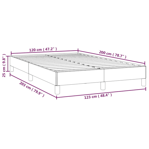 vidaXL Sängram utan madrass mörkgrön 120x200 cm sammet Grön