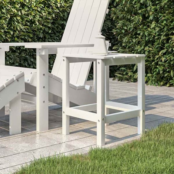 vidaXL Adirondack bord vit 38x38x46 cm HDPE Vit