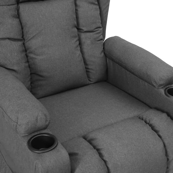 vidaXL Reclinerfåtölj ljusgrå tyg grå
