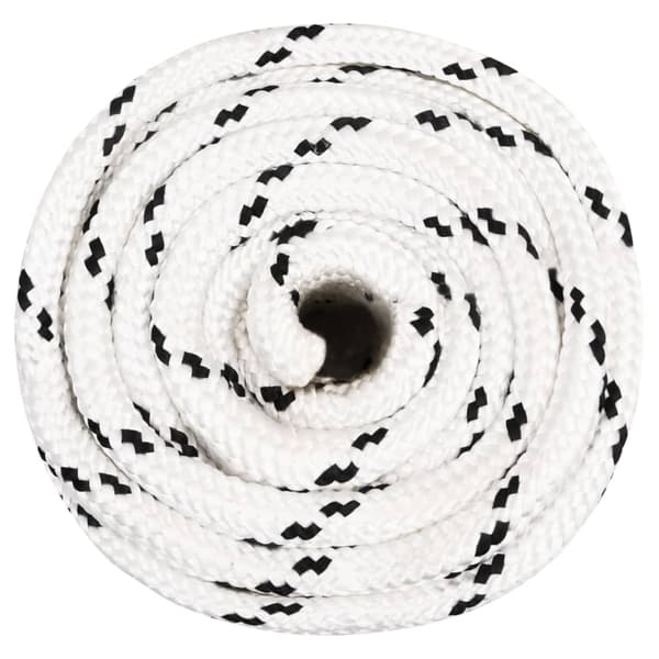 vidaXL Rep vit 20 mm 25 m polyester Vit