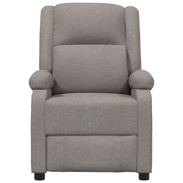 vidaXL Elektrisk reclinerfåtölj taupe tyg Taupe