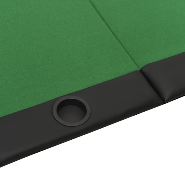 vidaXL Pokerbord för 10 spelare hopfällbart 208x106x3 cm grön Grön