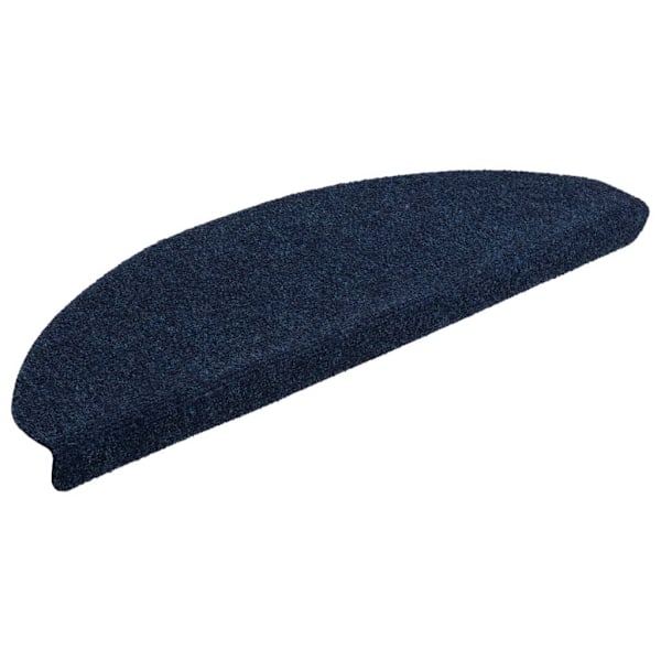 vidaXL Trappstegsmattor självhäftande 10 st marinblå 65x21x4 cm brodyr Blå