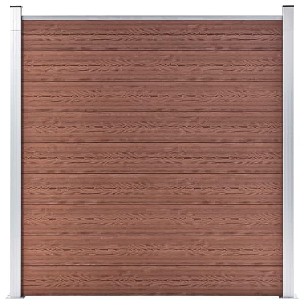 vidaXL Staketpanel WPC 1737x186 cm brun Brun
