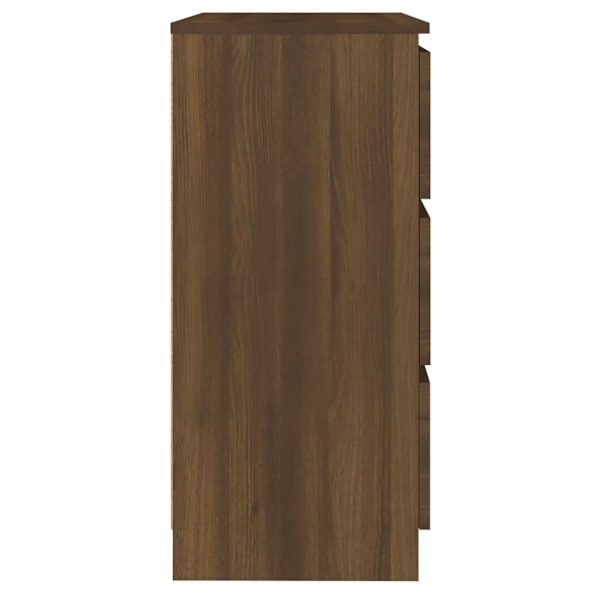 vidaXL Byrå brun ek 60x35x76 cm konstruerat trä Brun