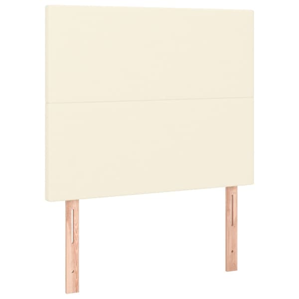 vidaXL Ramsäng med madrass gräddvit 90x200cm konstläder Kräm