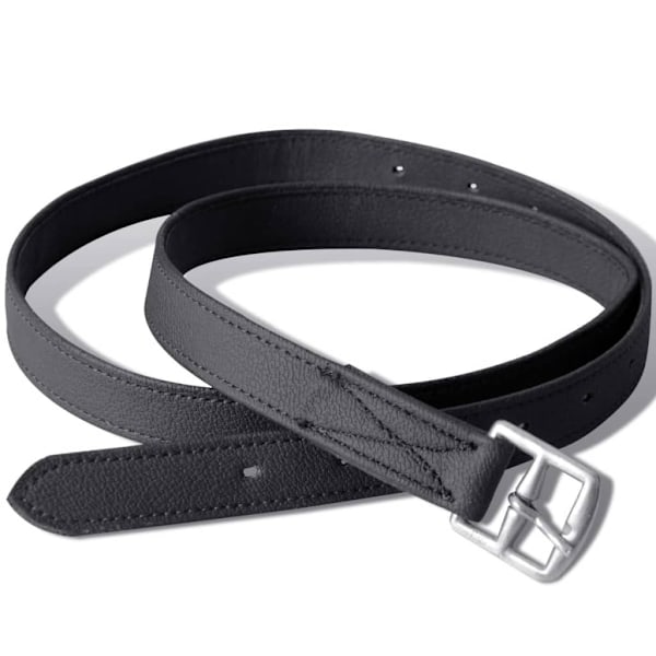 vidaXL Svart Ridsadel 16" Äkta läder 14 cm 5-i-1 Set Svart