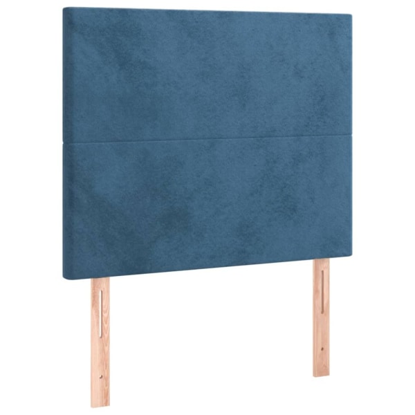 vidaXL Ramsäng med madrass mörkblå 80x200 cm sammet Blå