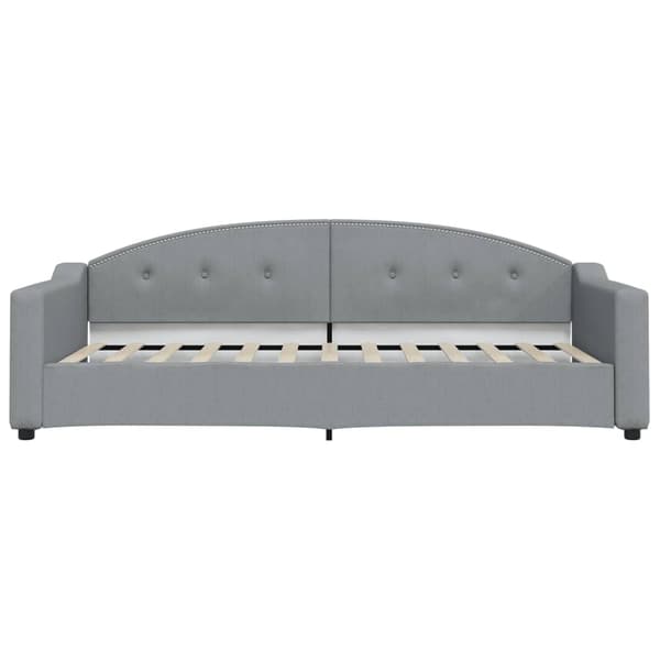 vidaXL Dagbädd ljusgrå 90x200 cm tyg Grå