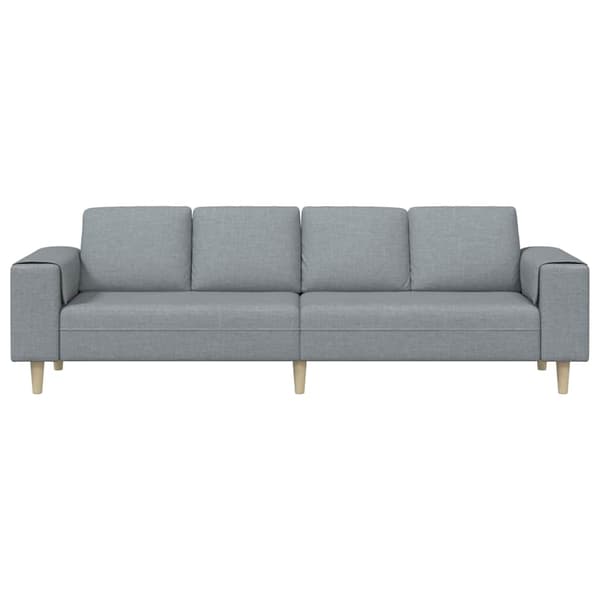vidaXL Vardagsrumsoffa Ljusgrå 250 x 77 x 76 cm Polyester Ljusgrå