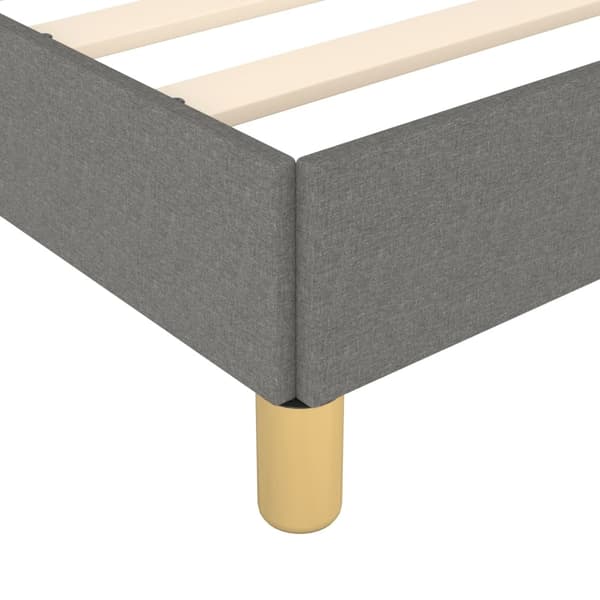 vidaXL Sängram utan madrass mörkgrå 80x200 cm tyg Grå