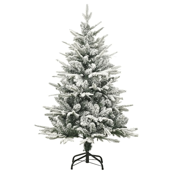 vidaXL Plastgran med snö grön 120 cm PVC&PE Grön
