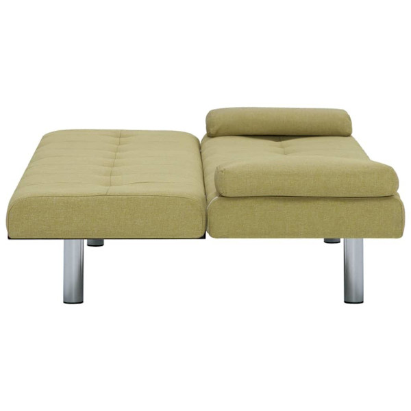 vidaXL Bäddsoffa med två kuddar grön polyester Grön