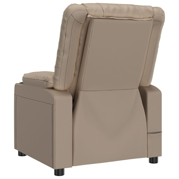 vidaXL Reclinerfåtölj cappuccino konstläder Brun