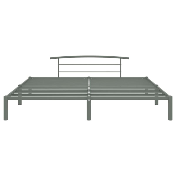 vidaXL Sängram grå metall 200x200 cm grå