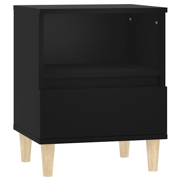 vidaXL Sängbord svart 40x35x50 cm Svart