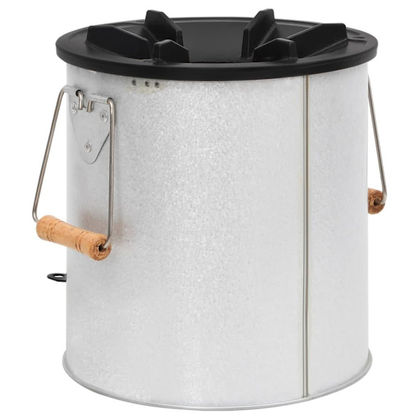 vidaXL Vedeldad campingspis silver 45x25x26 cm stål Silver