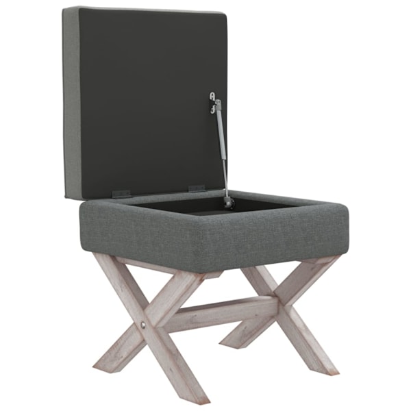 vidaXL Förvaringspall mörkgrå 45x45x49 cm tyg Grå
