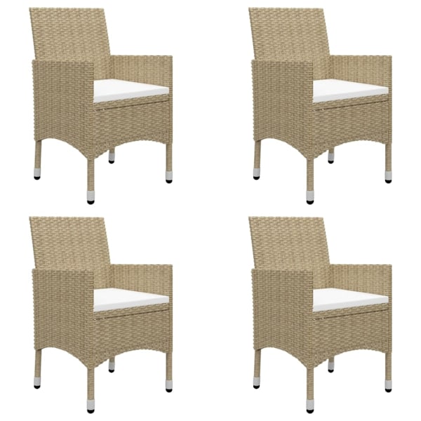 vidaXL Matgrupp för trädgården 5 delar beige Beige