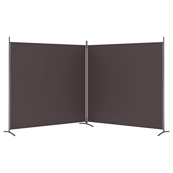 vidaXL Rumsavdelare 2 paneler brun 348x180 cm tyg Brun