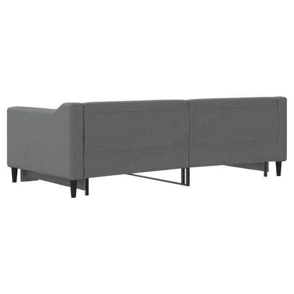 vidaXL Dagbädd utdragbar mörkgrå 90x190 cm tyg Grå