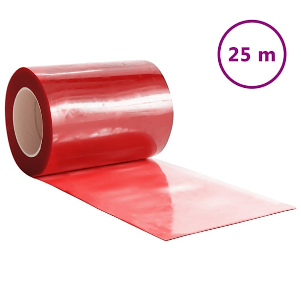 vidaXL Köldridå röd 300x2,6 mm 25 m PVC Röd