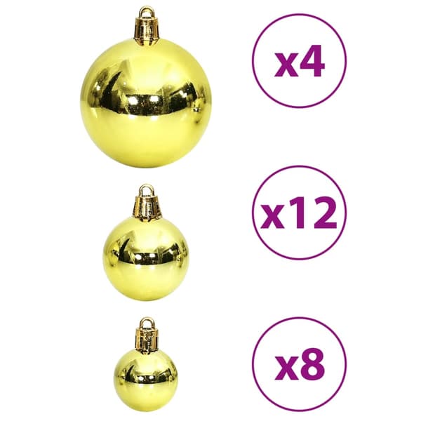 vidaXL Julgranskulor 100 st ljusgrön 3/4/6 cm Grön