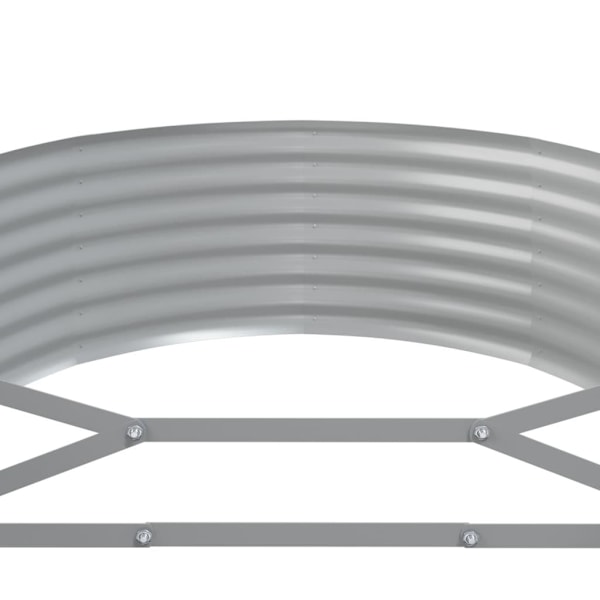 vidaXL Odlingslåda pulverlackerat stål 249x100x36 cm antracit Antracit