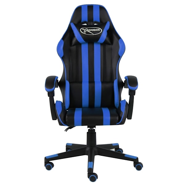 vidaXL Gamingstol svart och blå konstläder Blå