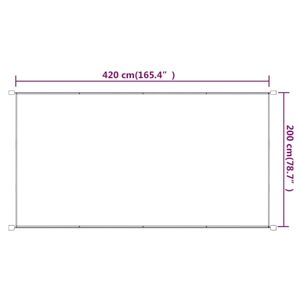 vidaXL Markis vertikal blå 200x420 cm oxfordtyg Blå