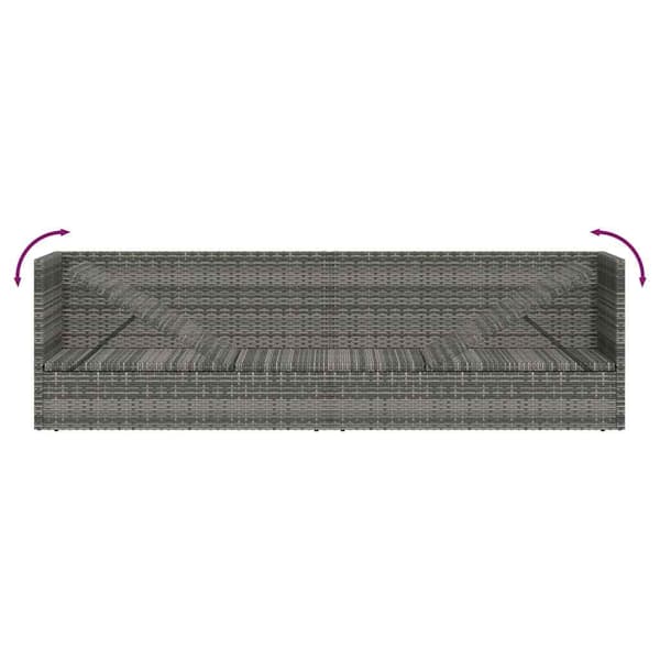 vidaXL Solsäng 200x60 cm konstrotting grå grå