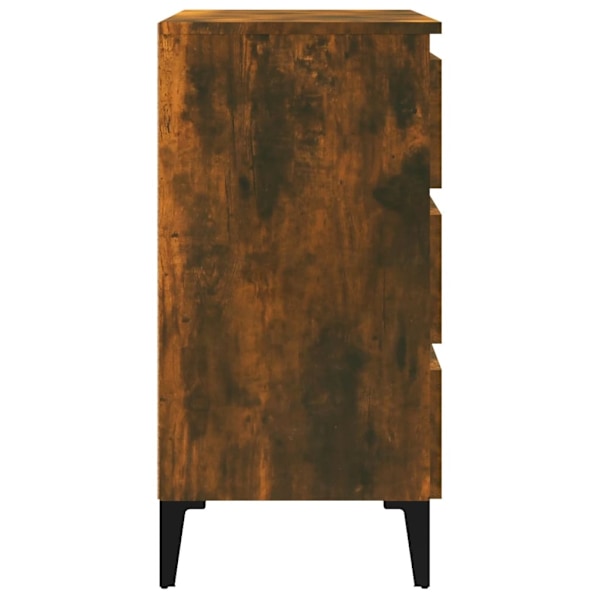 vidaXL Byrå rökfärgad ek 60x35x69 cm konstruerat trä Brun