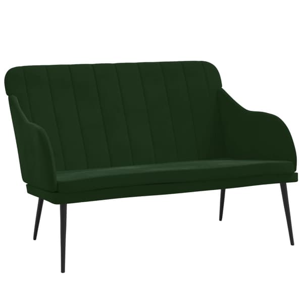 vidaXL Bänk mörkgrön 110x76x80 cm sammet Grön