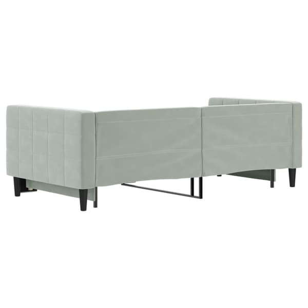 vidaXL Dagbädd utdragbar ljusgrå 90x190 cm sammet Grå
