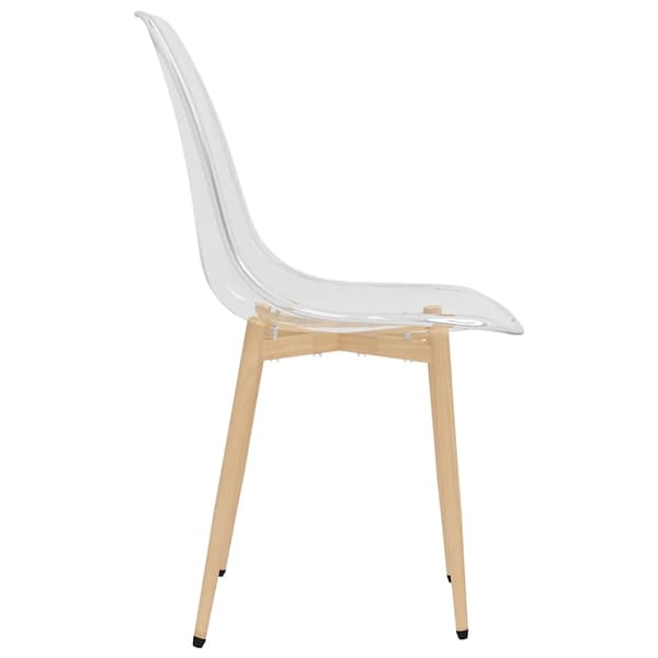 vidaXL Matstolar 2 st genomskinlig PET Transparent