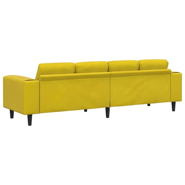 vidaXL Vardagsrumsoffa Gul 250 x 77 x 76 cm Gul