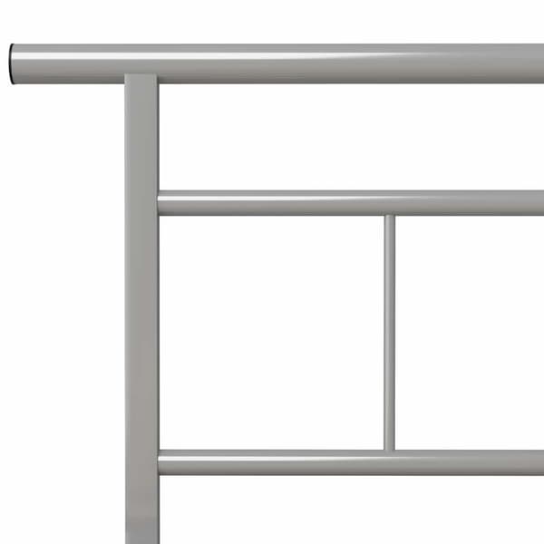vidaXL Sängram grå metall 100x200 cm grå