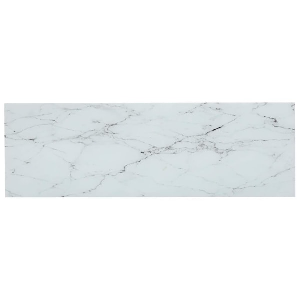 vidaXL Hylla vit marmor och transparent 100x36x168 cm härdat gla Vit