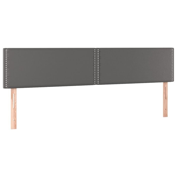 vidaXL Huvudgavlar 2 st grå 100x5x78/88 cm konstläder Grå