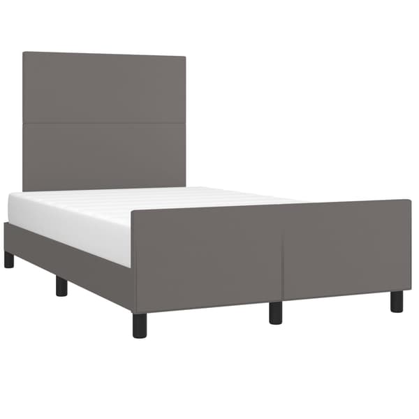 vidaXL sängram utan madrass grå 120x190 cm konstläder Grå