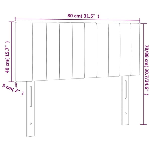 vidaXL Sänggavel mörkblå 80x5x78/88 cm sammet Blå