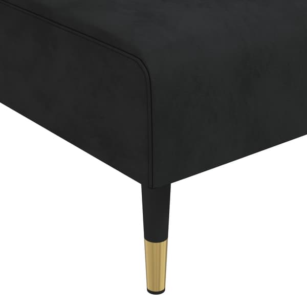 vidaXL L-formad soffa svart 271x140x70 cm sammet art